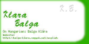 klara balga business card